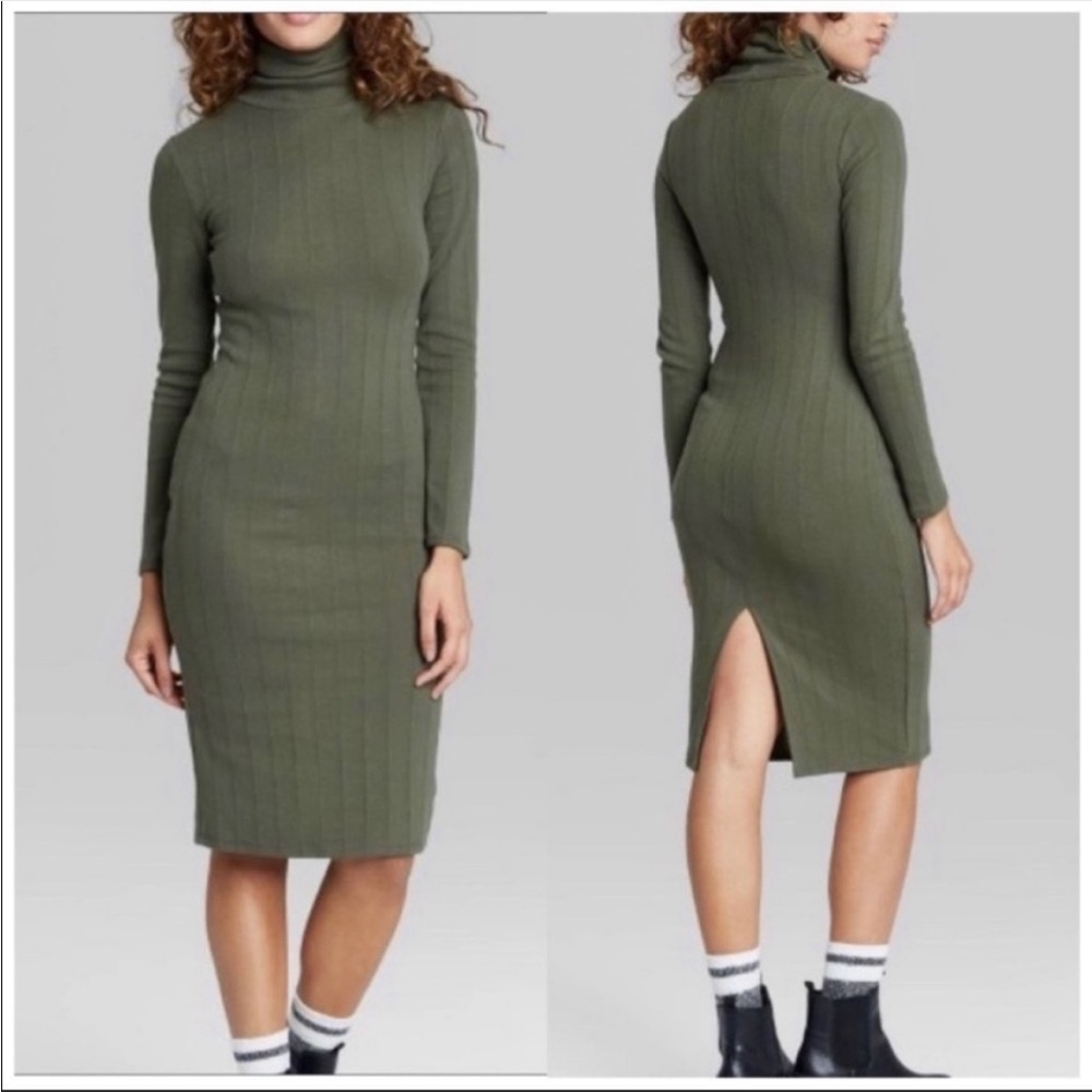 Wild Fable Ribbed Turtleneck Dress